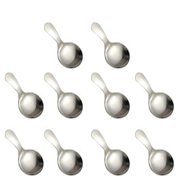 erduoduo10pcs stainless steelMini Spoons/Small saltSpoons MilkPowderTeaCoffeeHoneySugarSeasoning candy spoon,Baby Spoon(3.55 inch Long)