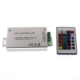 IR RGB Stripe Controller 24 Key Aluminium 12A