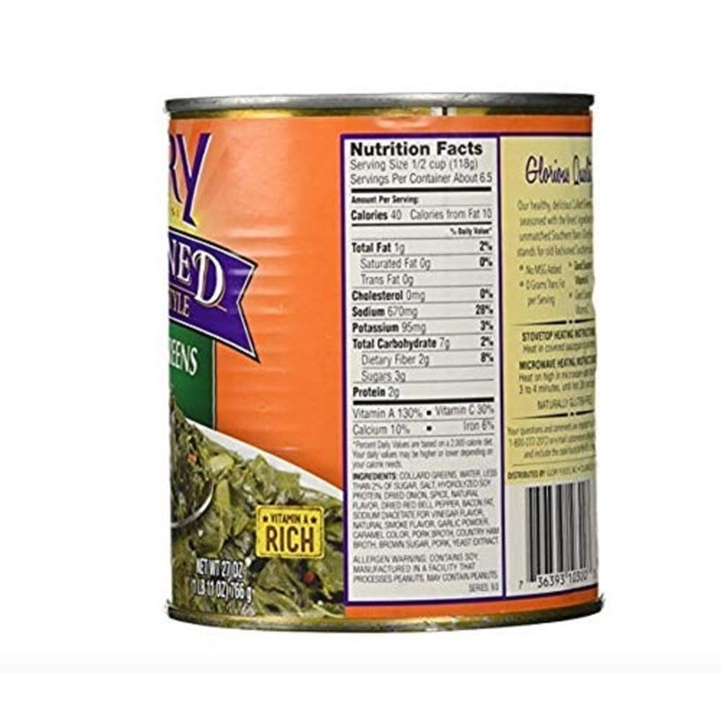 4pk Glory Foods Seasoned Southern Style Collard Greens Large 27oz