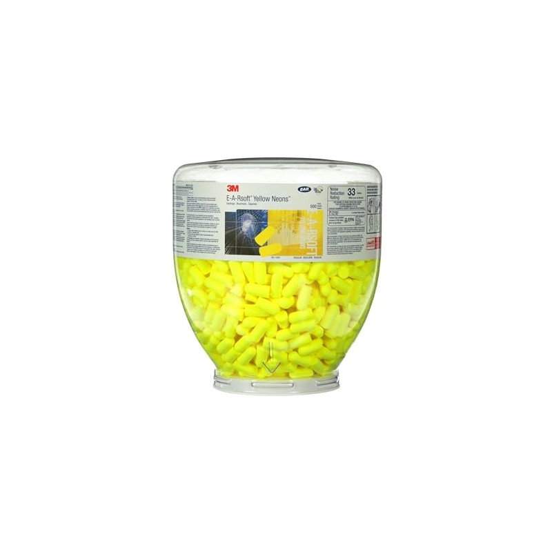 3M Tapones EARSoft amarillos, One Touch Refill, 391-1004, caja con