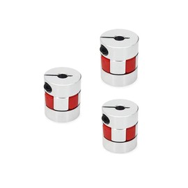 3Pcs 8x10mm Shaft Coupling Servo/Stepper Motor Jaw Shaft Coupler 8mm to 10mm Aluminum Jaw Spider Plum Coupling D25L30 Connector for 3D Printer/DIY Encoder/CNC Machine