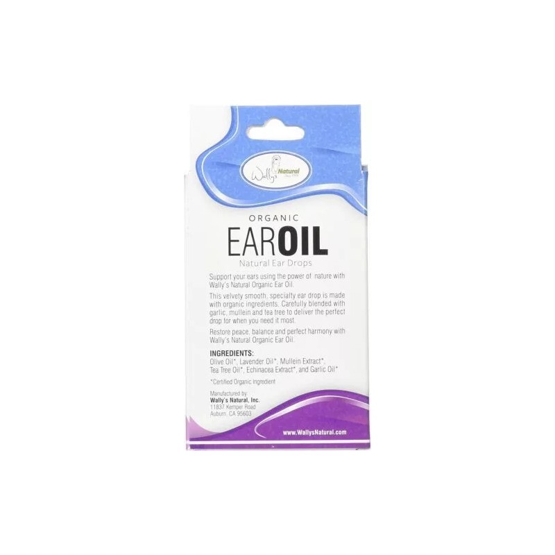 Wally's Natural Products Organic Ear Oil Drops Healthy Ear Support