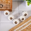Ajuny 12 White Ceramic Cabinet Knobs Handmade Drawer Pull Handles