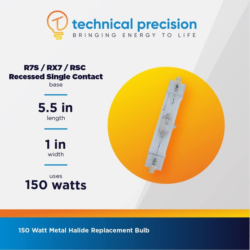 150W Metal Halide Bulb Replacement for Venture Lighting Mh-de 150w/uvs/4k