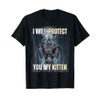 I'll protect you my kitten T-Shirt, Small, Black