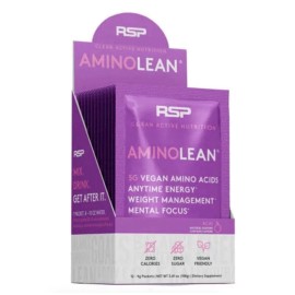 RSP Aminolean Energy Powder Drink Weight Supplement Vegan * 12 - 9g Packets/Box