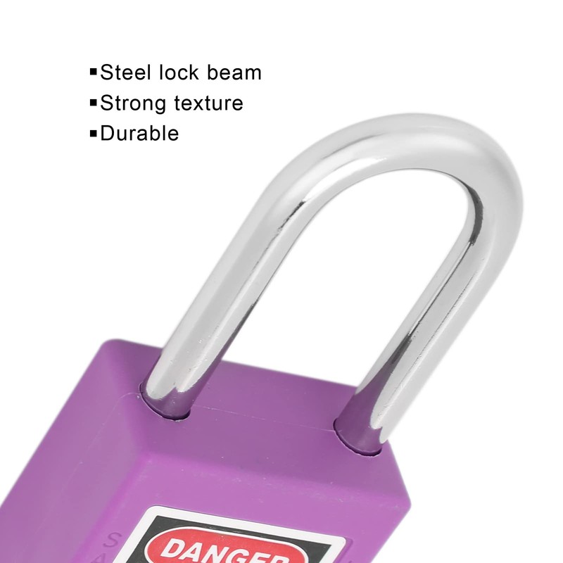 Sonew 38mm Safety Padlock with 2 Keys, Insulating Plastic Nylon