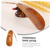 Beavorty 1set Ergonomic Wooden Shoehorns Smooth Polished Shoe Lifters for
