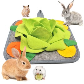 HIZEMLK 2PCS Snuffle Mat, Rabbit Foraging Mat, Washable Snuffle Pad, Indoor Bunny Toys, Enrichment Toys for Bunnies Guinea Pig Rat Chinchilla Hedgehog