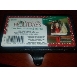 Classic Heavy Cast Iron Stocking Holder, 11 oz, can be Decorated