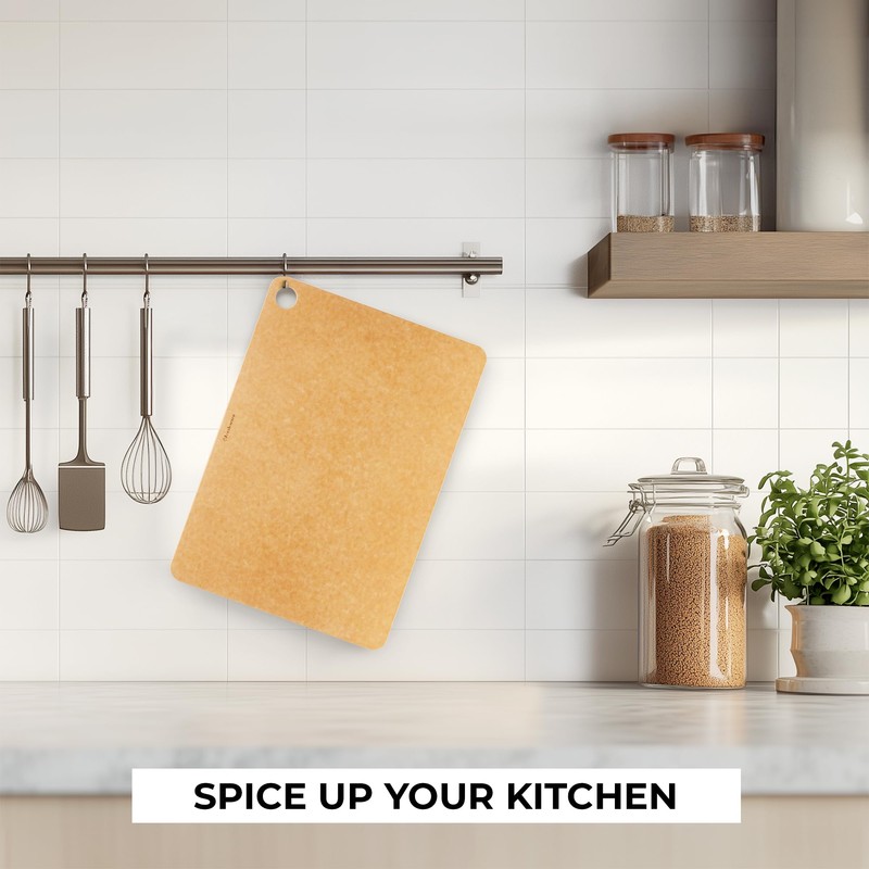 Freshware Wood Cutting Board for Kitchen, Dishwasher Safe, Large, 15"