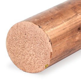110 Copper Round Rod, Unpolished (Mill) Finish, H04 Temper, ASTM B187, 0.1875" Diameter, 36" Length