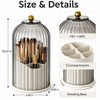 360° Rotating Makeup Brush Holder Organizer with Clear Cover –
