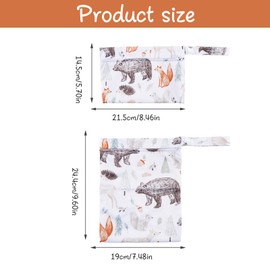 FENGQQKJ Wet Bag Nappy Bag Dry Bag Nursery Wet Bag Wet Dry Swimming Bag Casual Nappy Bag Organiser Large Small Waterproof Nappy Bags Reusable for On the Go Pack of 2, White, wet bag