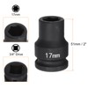 sourcing map 6-Point Impact Socket 3/4" Drive 17mm Metric 40Cr