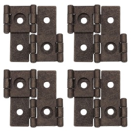 uxcell Double Acting Hinges Folding Screen, 4Pcs 1.85" Double Swing Hinges Retro Style 270 Degree Rotation Screen Door Hinges, Red Bronze