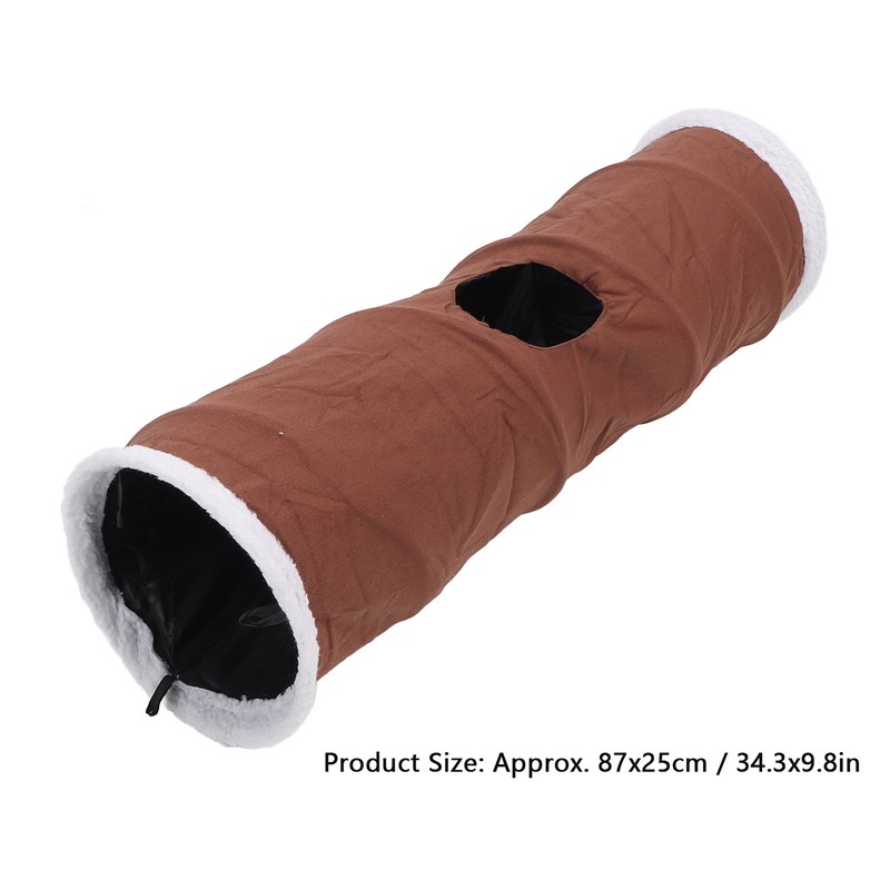 Foldable Cat Tunnel with Hanging Ball Interactive Fun Durable Collapsible