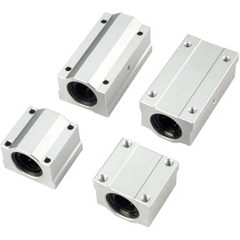 MFQJJRRMI Guides 4Pcs SCS 6/8/10/12/13/16/20/25/30 UU/LUU Linear Motion Ball Slide Units Linear Ball Bearing Block CNC Router for 3D Printer Parts Linear Motion Guides (Color : Scs20luu)