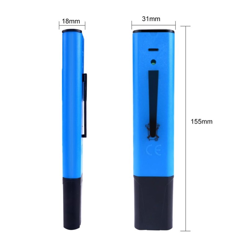 SagaSave 1Pcs pH Meter, 0.00-14.00 pH High Precision pH Pen,