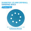 GZKTY Pack of 80 125 mm Velcro Sandpaper, Eccentric Sanding