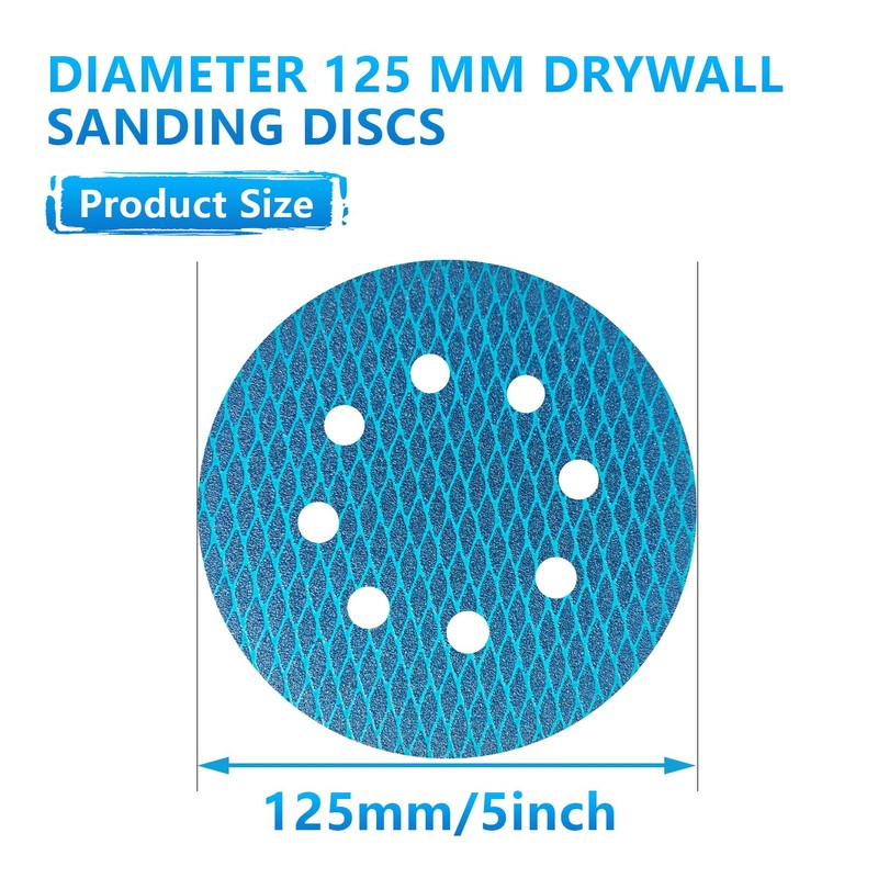 GZKTY Pack of 80 125 mm Velcro Sandpaper, Eccentric Sanding