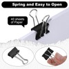 Ufmarine 60 Pcs Small Binder Clips 3/4 Inch Length, Black