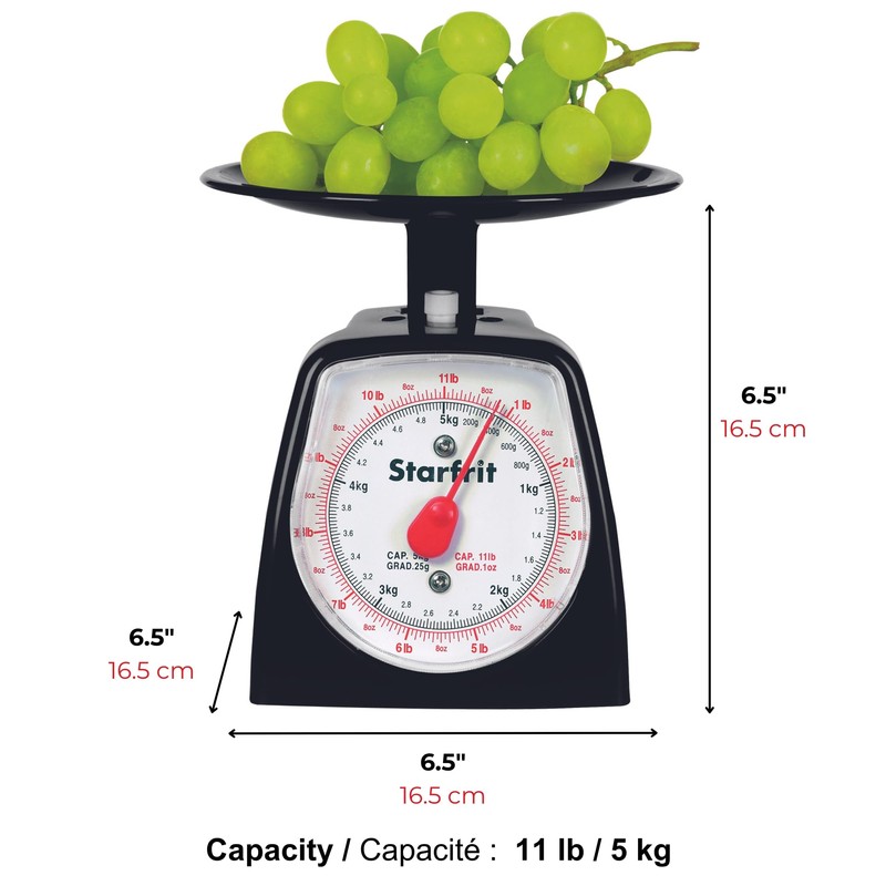 Starfrit Mechanical Kitchen Scale - 11 lb / 5 kg