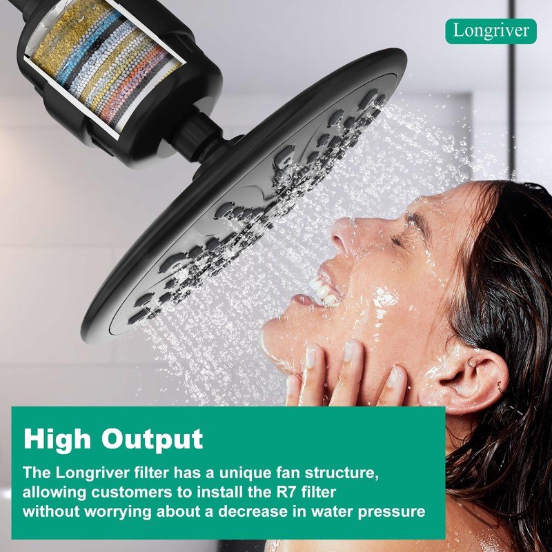 R7 Shower Filter High Put Shower Water Filter for Hard