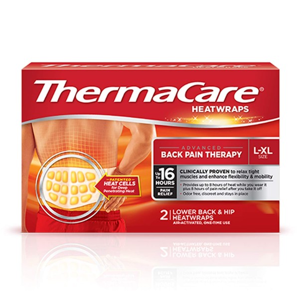 Thermacare Heat Wraps Lower Back & Hip, L-XL