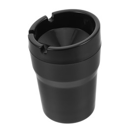 Alipis Car Ashtray Portable Ashtray Ash Bucket Butt Bucket Flame Retardant Pp Black
