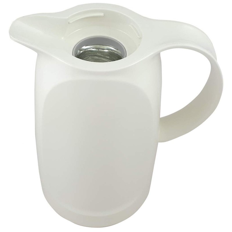 helios 062244 Tabletop Thermos Flask, Relax Push, White