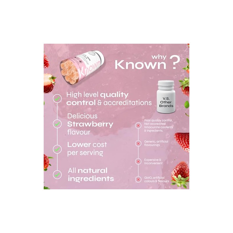 Known Tasty Sugar Free Hair, Skin & Nails Gummies –