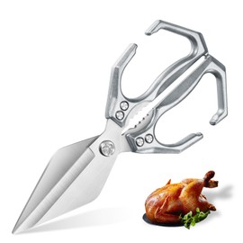 Dream Reach Sharp Poultry Scissors Bone Scissors - Multi-Purpose Kitchen Scissors for Mother's Day Chicken Scissors Stainless Steel Silver