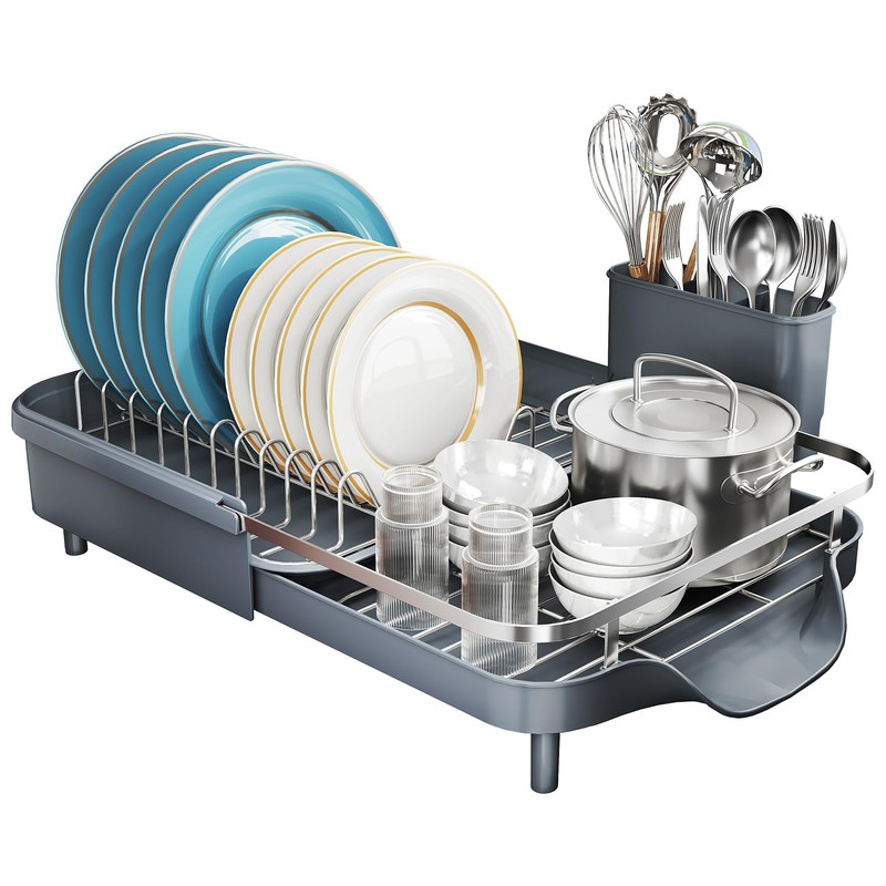 Dish Drying Rack - Expandable Dish Rack for Kitchen Counter,