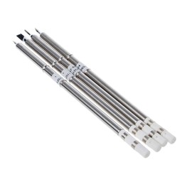 FEITA Soldering Iron Tips T12 Electrical Solder Tip Kits for Micro Electric Soldering Station, Small Pencil Soldering Iron, Mini Solder Pen Accessory (T15-K/B/BC2/D24 4Pcs)