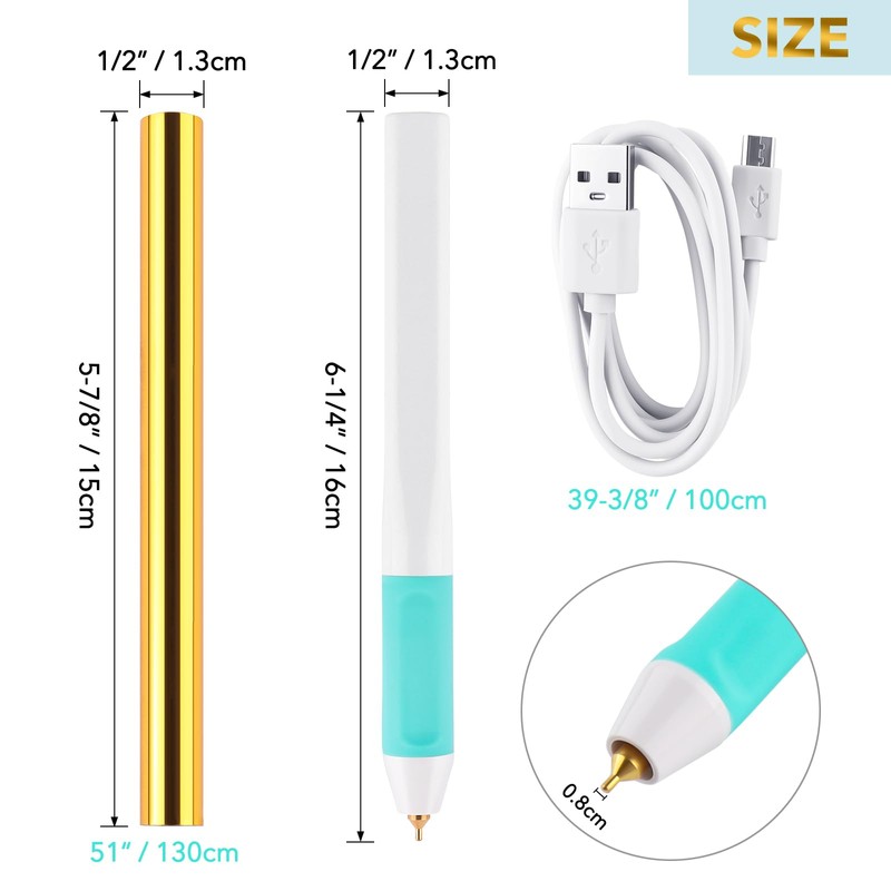 14PCS/Set Hot Heated Foil Pens & Hot Foil Roll Set
