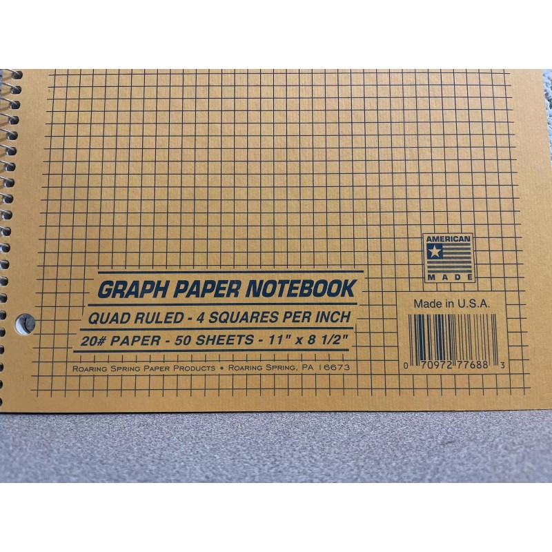 Roaring springs Graph Paper Notebook Quad Ruled 4 Squares Per