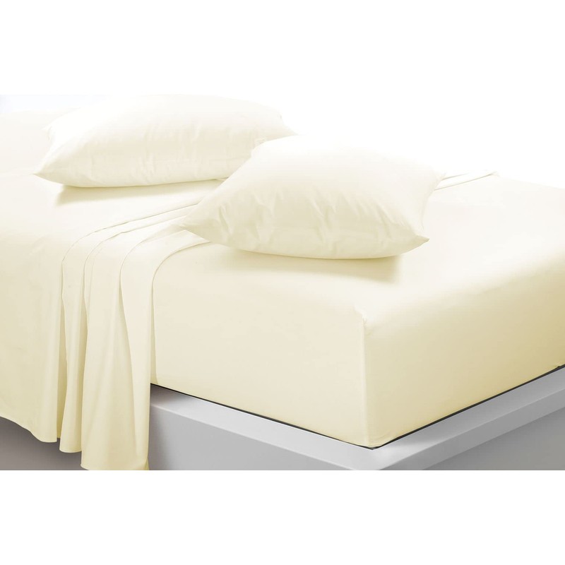 Fitted Bed Sheet With FREE MATCHING 2 X PILLOW CASES