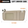 Sun Visor with Light for Toyota Camry 2007-2011 with Sunroof,