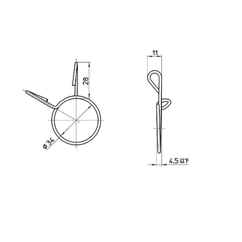 SANEI Stainless Steel Washing Machine Drain Trap Band for Washing