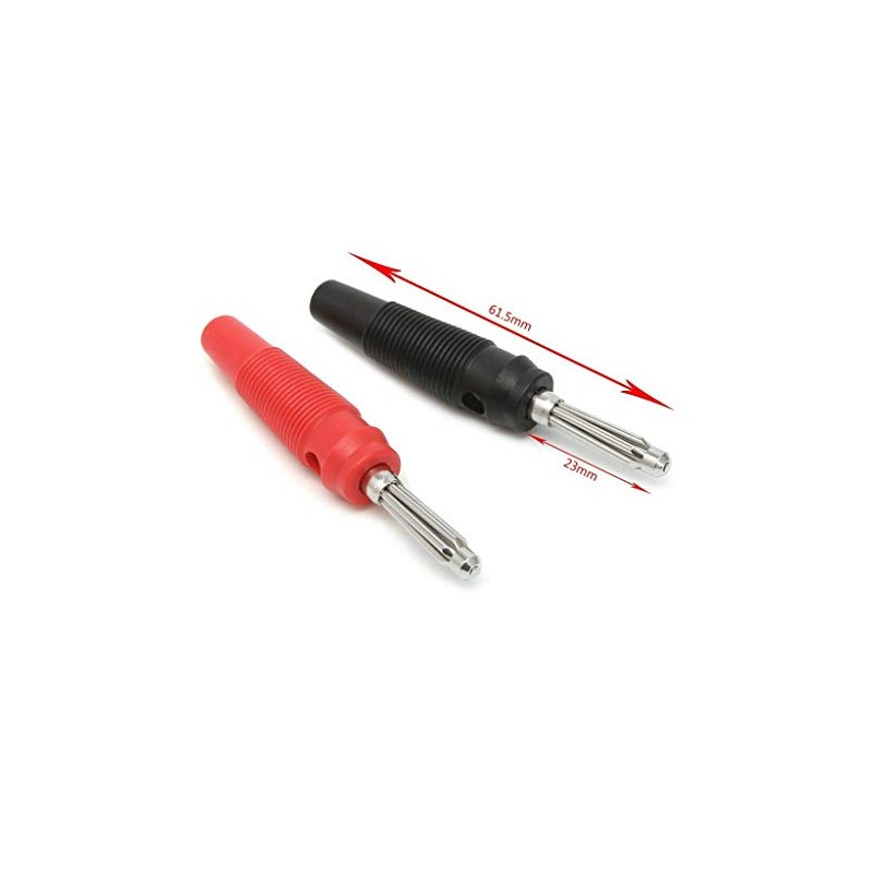 Banana Plugs with Cross Hole 4 mm Pack of 10