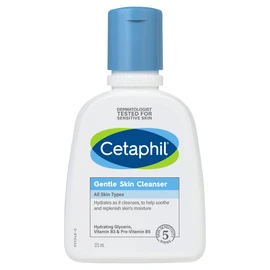 CETAPHIL Gentle Skin Cleanser 125ml, Hypoallergenic Face Wash for all skin types, With Hydrating Glycerin & Panthenol, Suitable for Sensitive Skin, Dermatologist Tested