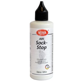 Viva Decor ABS Sock Stop (82 ml, Weiß) Stopper für Socken - Anti Rutsch Noppen für Socken - Socken Stopp - Antirutsch für Socken - ABS Farbe - Made in Germany
