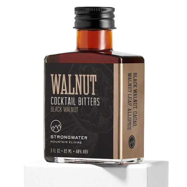 Strongwater Black Walnut Cocktail Bitters (40 Servings) Rich and Nutty Blend - Pair with a Manhattan, an Old Fashioned or Cup of Coffee