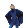 Aran Woollen Mills Supersoft Merino Wool Poncho with Cowl Neck