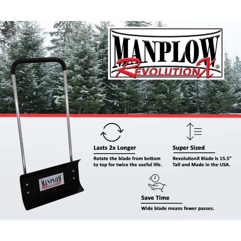MANPLOW RevolutionX Snow Pusher (60" RevolutionX with Power U Handle)