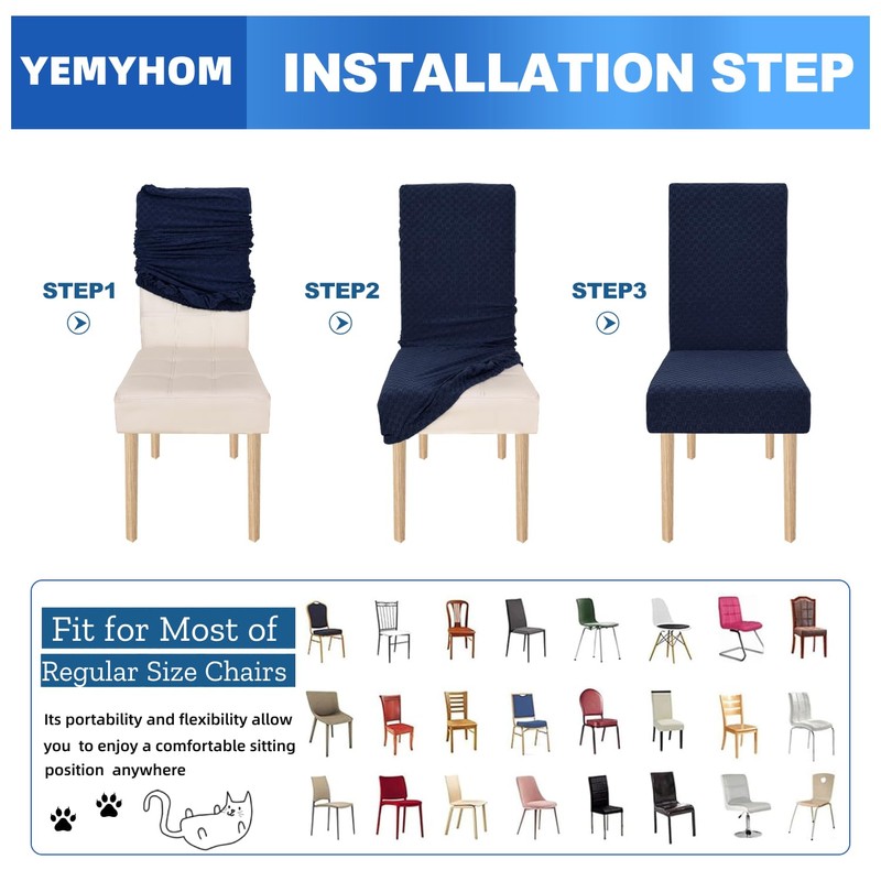 YEMYHOM - Fundas elásticas para sillas de Comedor, para Comedor,