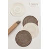 Ling's moment 15" Woven Placemats Round Table Mats for Rustic