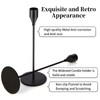 Oatnauxil Matte Black Candle Holders Black Candlestick Holders Metal Candle