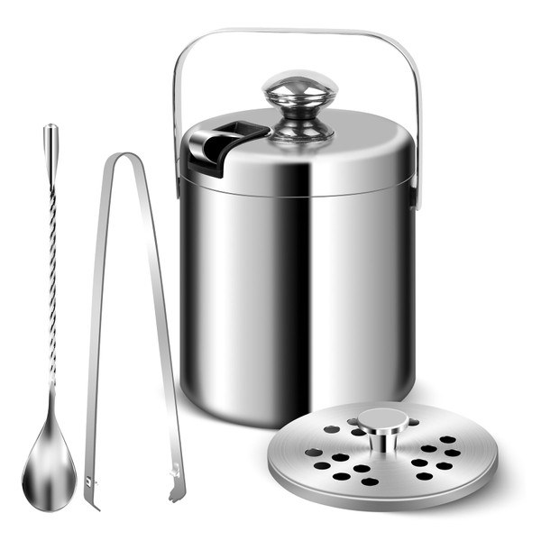 Ice Bucket Recessed Bucket Lid Ice Jug Vacuum Double Layer